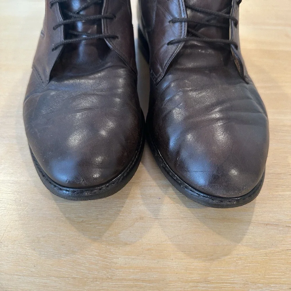 VINTAGE BALLY SHEFFIELD HIGH TOP MEN'S SHOE - BROWN size 11M